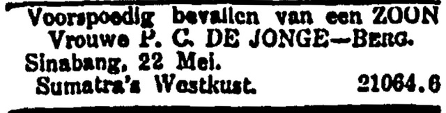 Johan Maurits, Jhr. de Jonge